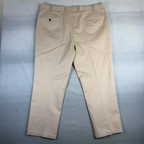 Vintage Orvis Chino Pants Mens 42x30 Beige Straight Leg Twill Flat Front 90s - Picture 4 of 8